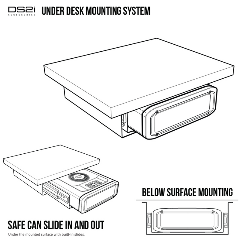 Vaultek Safe® Under Desk Mounting Plate for Vaultek Smart Station DS2i